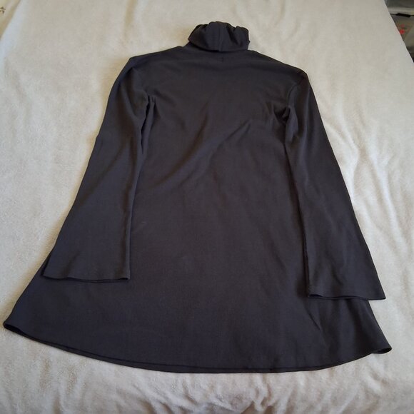 ASOS Design Women's Size 12 Charcoal Gray Ribbed Roll Neck Mini Dress - Picture 9 of 12